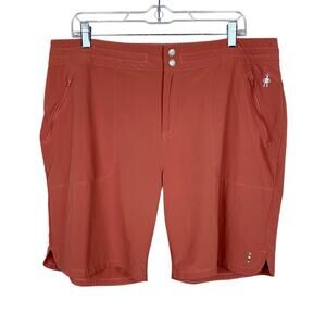 Smartwool Merino Sport Shorts 8" Inseam Rust Orange Pockets Women's XL